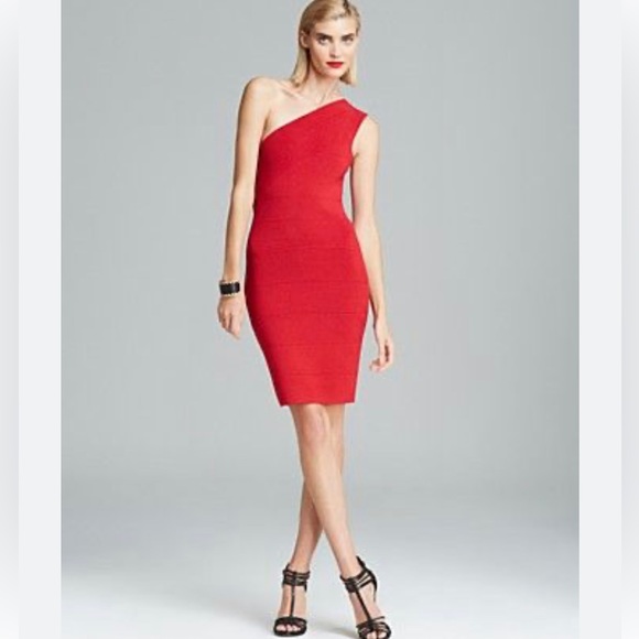 LAUNDRY NWT One Shoulder Bodycon Bandage Dress, XS - Picture 1 of 9